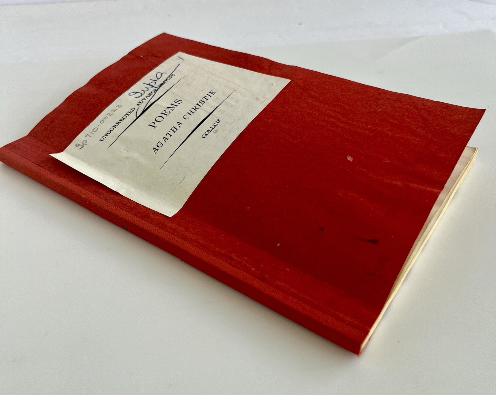 Agatha Christie- Poems 1973 Uncorrected Advance Proof Collins – Extremely Rare