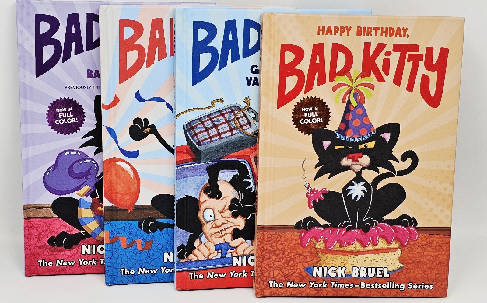 Bad Kitty Lot of 4 Hardcover Books Nick Bruel Full Color Roaring Brook Press
