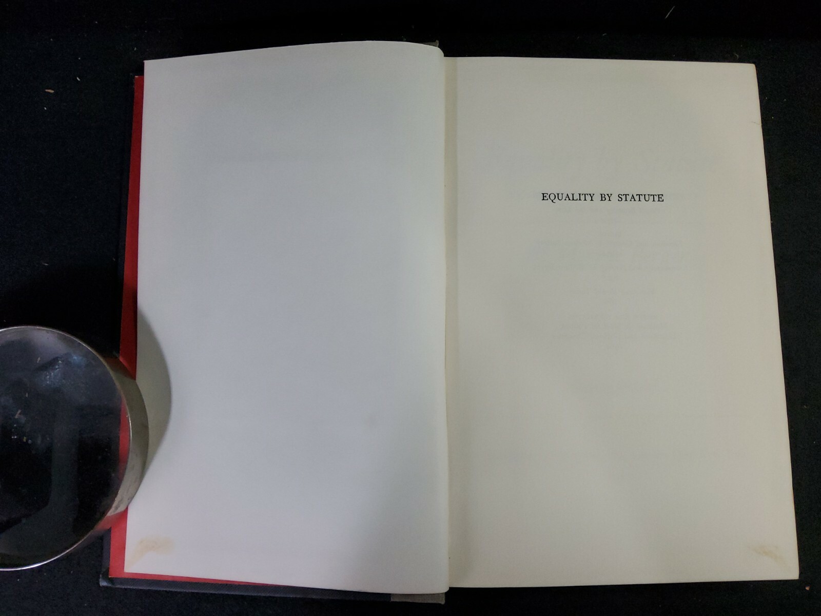 Equality By Statute: The Revolution.. Morroe Berger Used Hardcover Book 1967