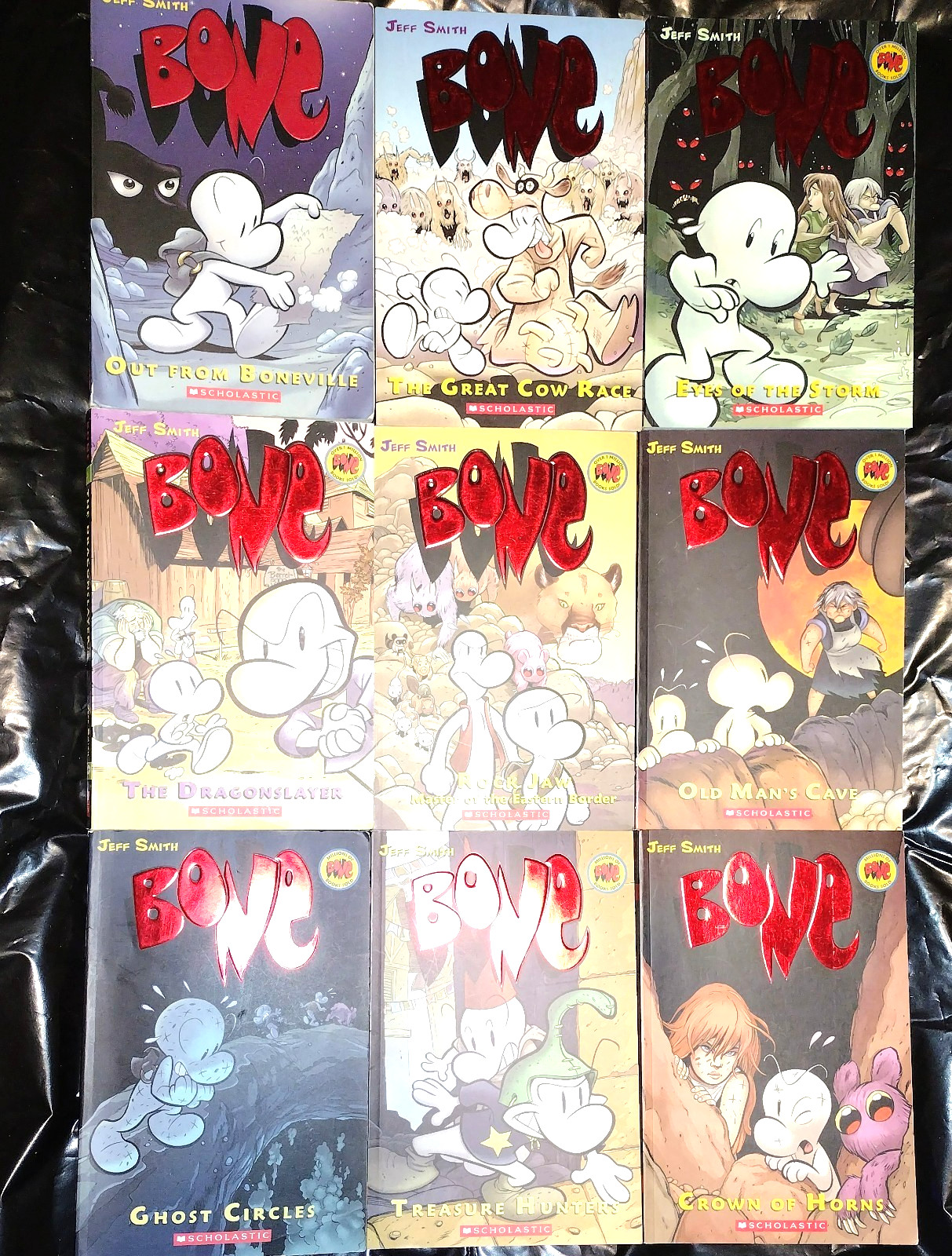 Bone by Jeff Smith Graphic Novel TPB Lot Volumes 1 2 3 4 5 6 8 9