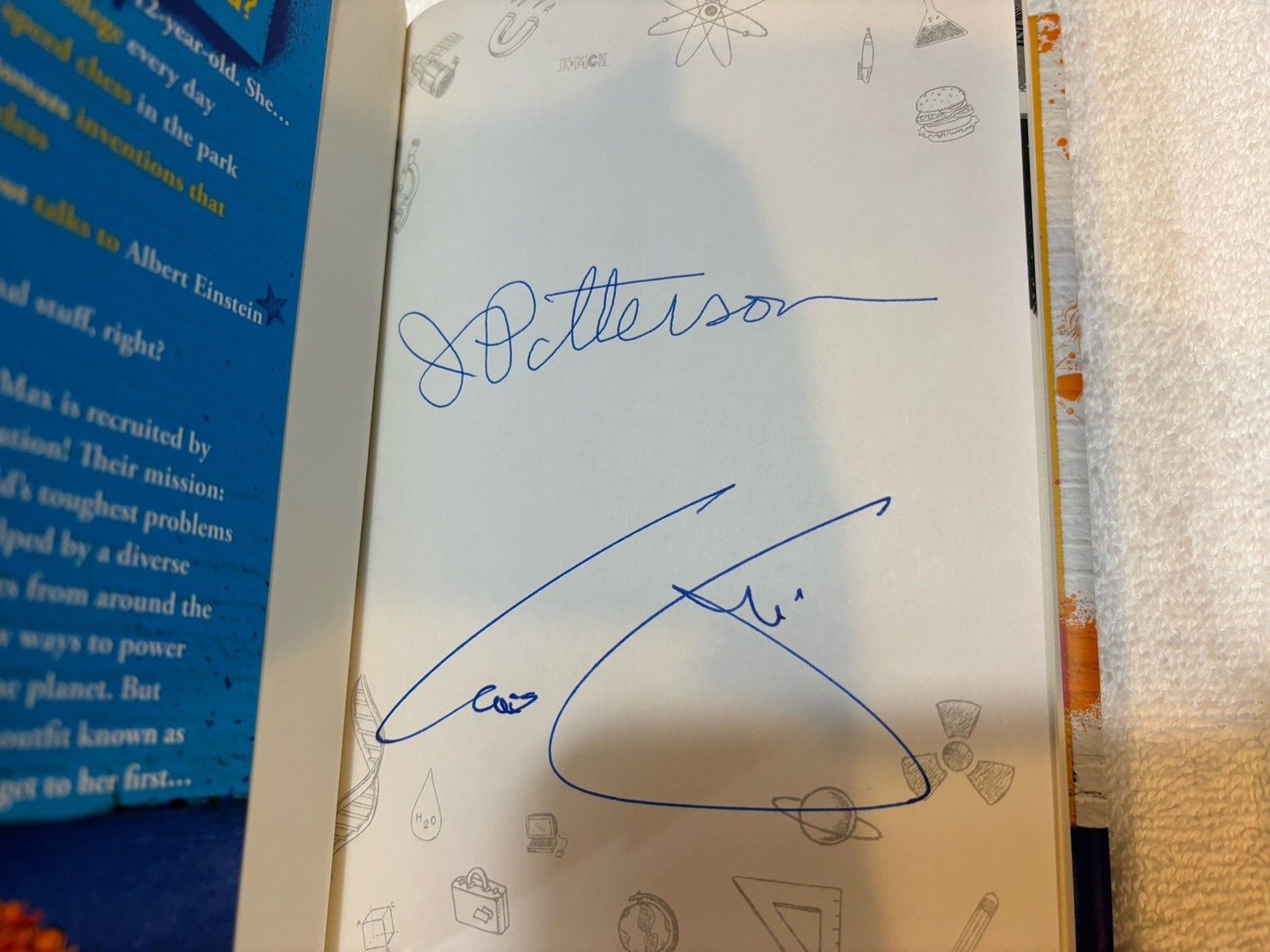 Set Of 2 Hand Signed Max Einstein Books By James Patterson & Chris Grabenstein