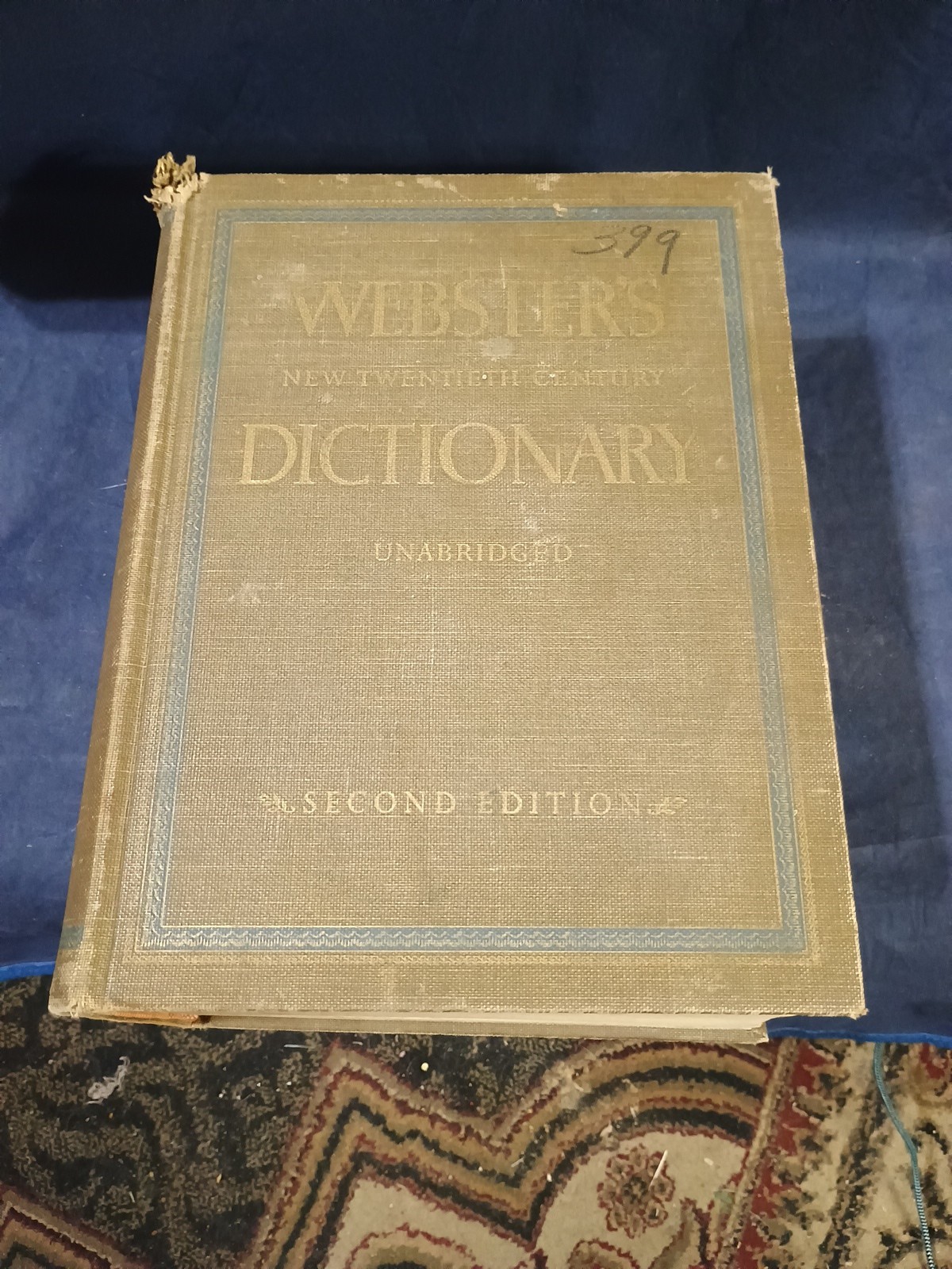 Websters New Twentieth Century Dictionary 1956 Unabridged Second Edition