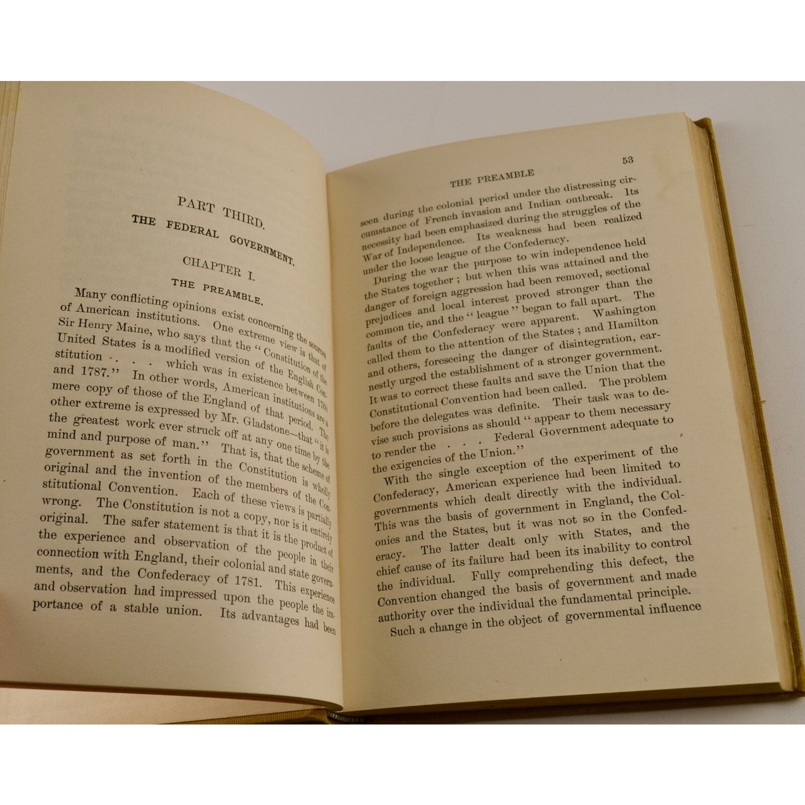 Government in the United States 1902 Lansing & Jones | Civics History Book | Ant