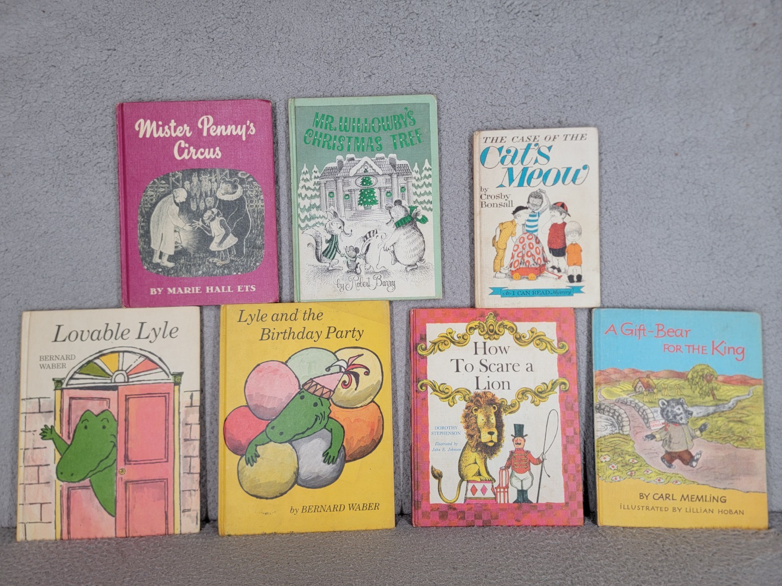 vintage childrens books 1960’s Lot, Loveable Lyle, Cat’s Meow, Mr Penn’s Circus