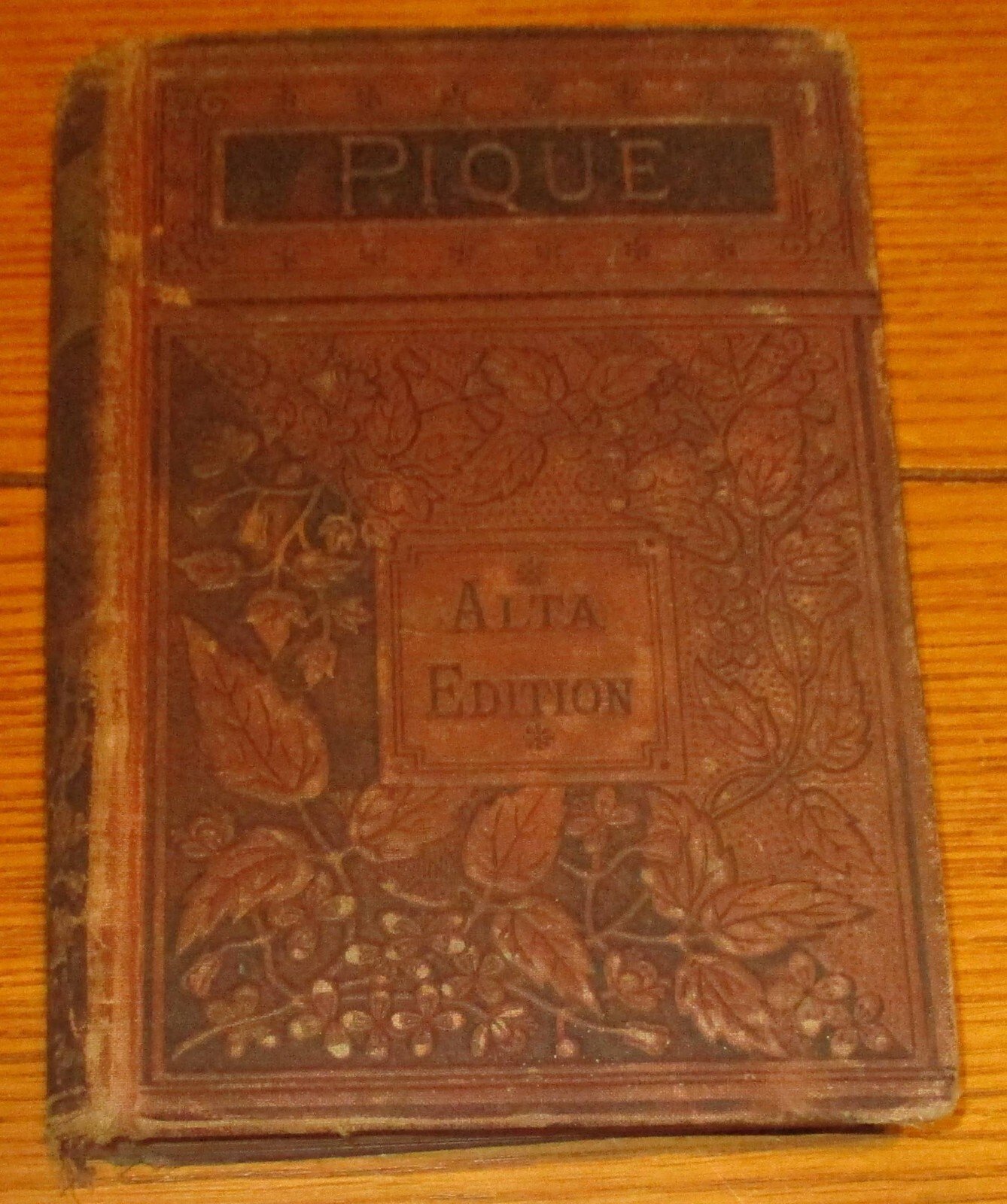 Vintage Pique A Tale of the English Aristocracy Alta Edition H/C 416 Pages