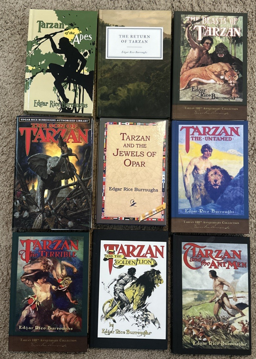 Edgar Rice Burroughs Tarzan Hardcover Book Lot of 9 HC Collection Adventure