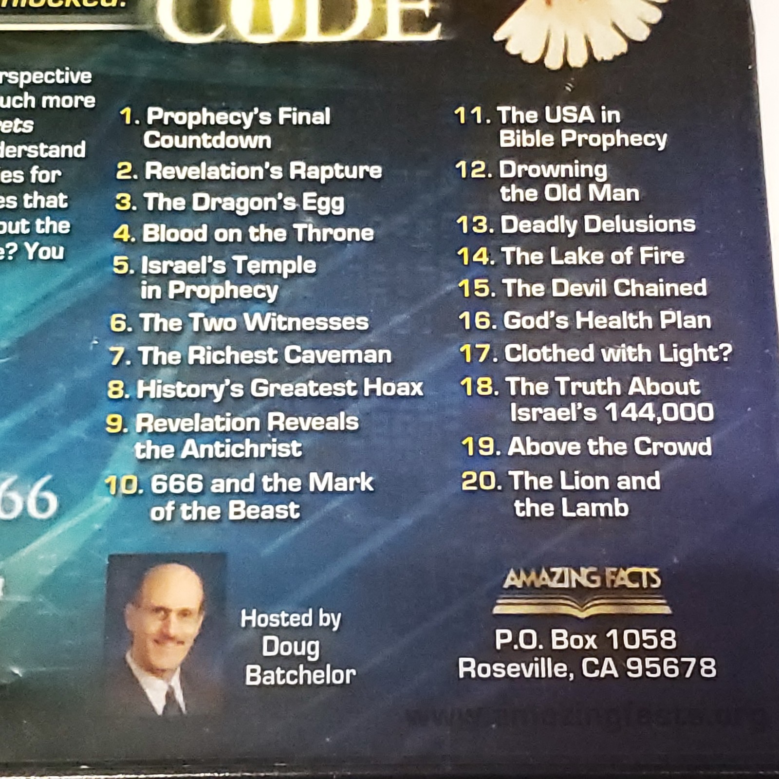 “The Prophecy Code: Bible Secrets Unlocked!” Audio CD set