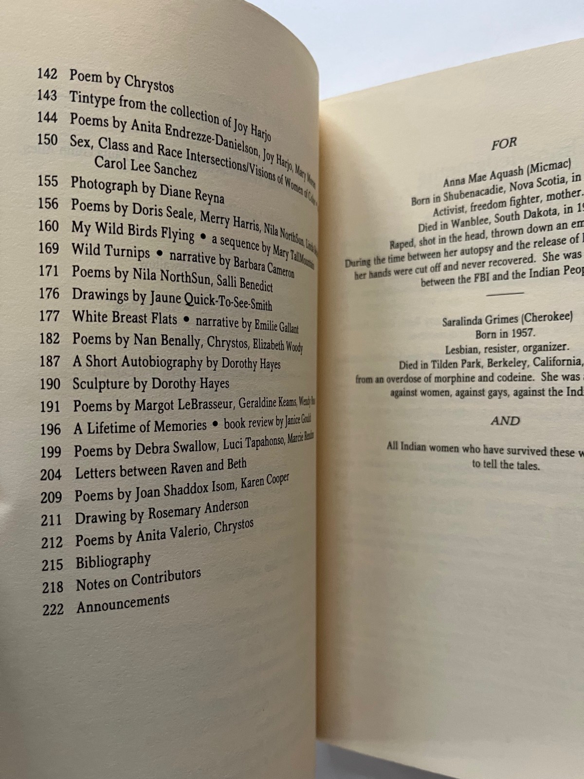 SINISTER WISDOM ~ Native American Women’s Issue Barbara Cameron, Paula Gunn