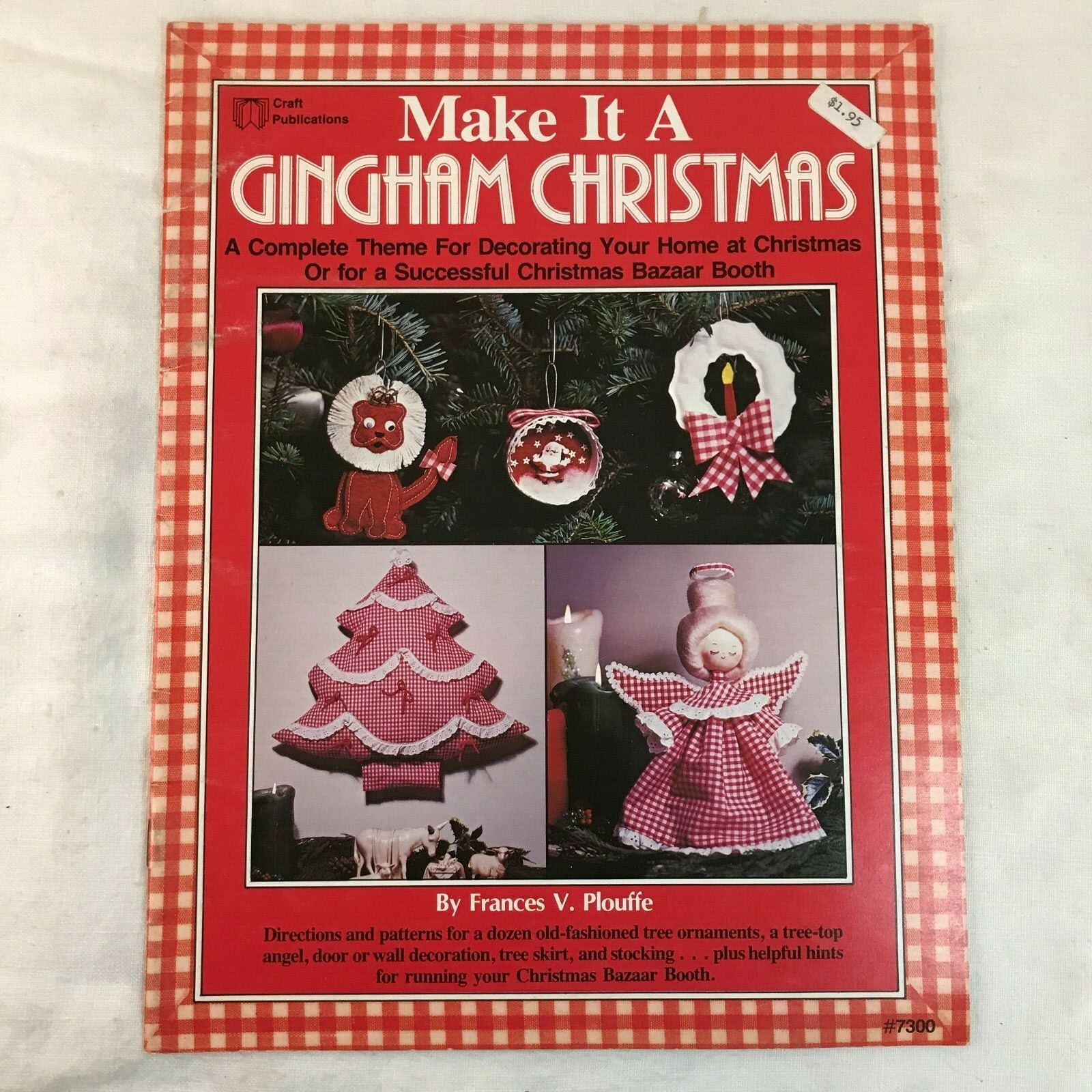Rare 1979 Christmas Guide Plaid Theme “Gingham Christmas Craft Publications 7300
