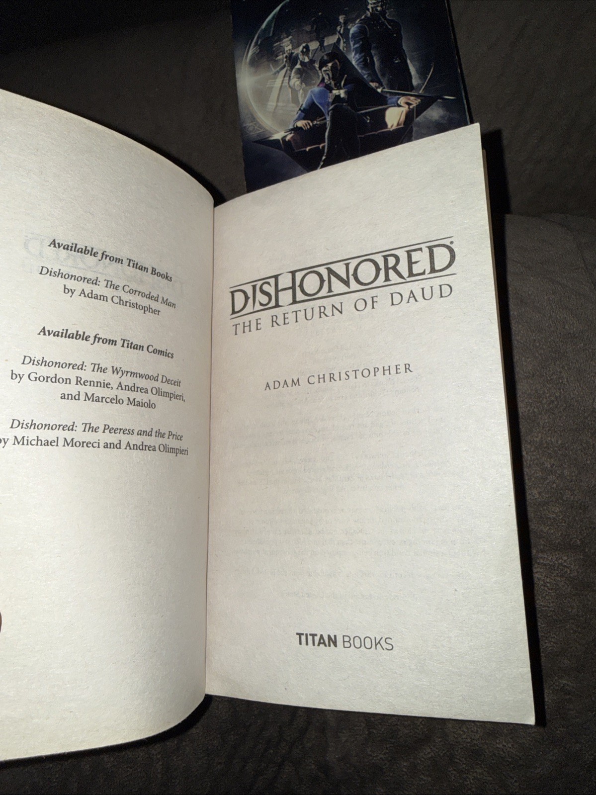 Dishonored Series Adam Christopher Paperback Books Lot of 2 Books