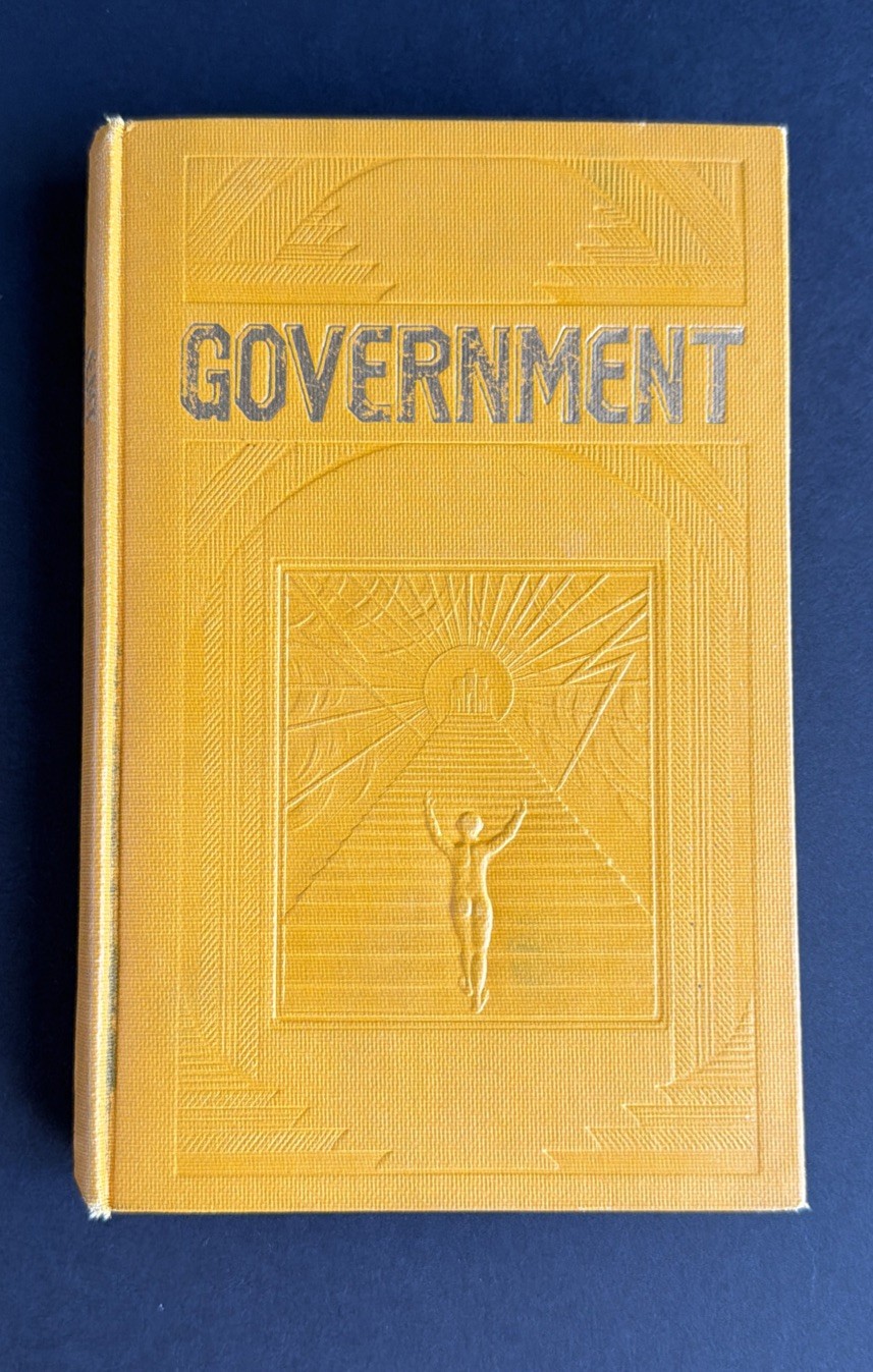 1928 “GOVERNMENT” By J.F. Rutherford Yellow Hardcover Book – SEE DESCRIPTION