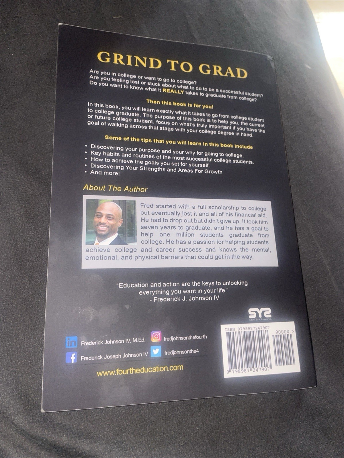 Grind To Grad Book 136 Pages Educational Book About Success.
