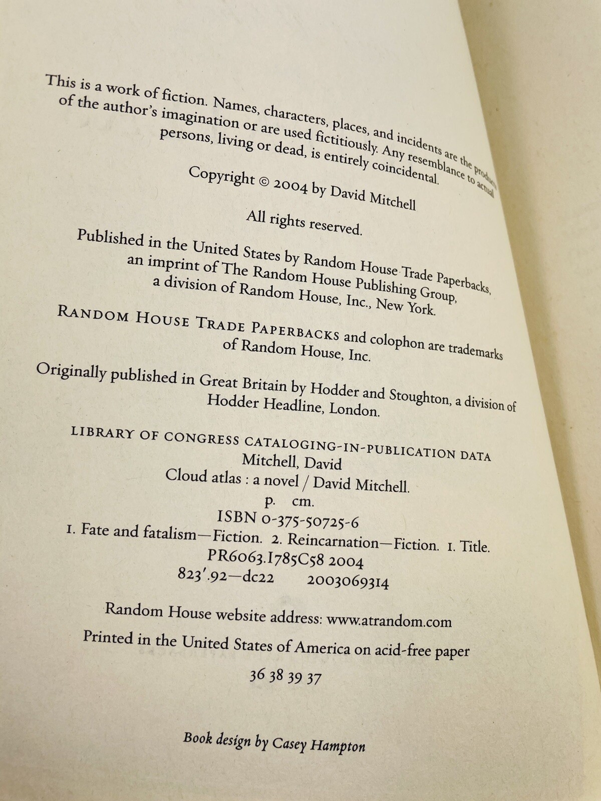 Cloud Atlas: A Novel by David Mitchell English Paperback Book Prize Winner