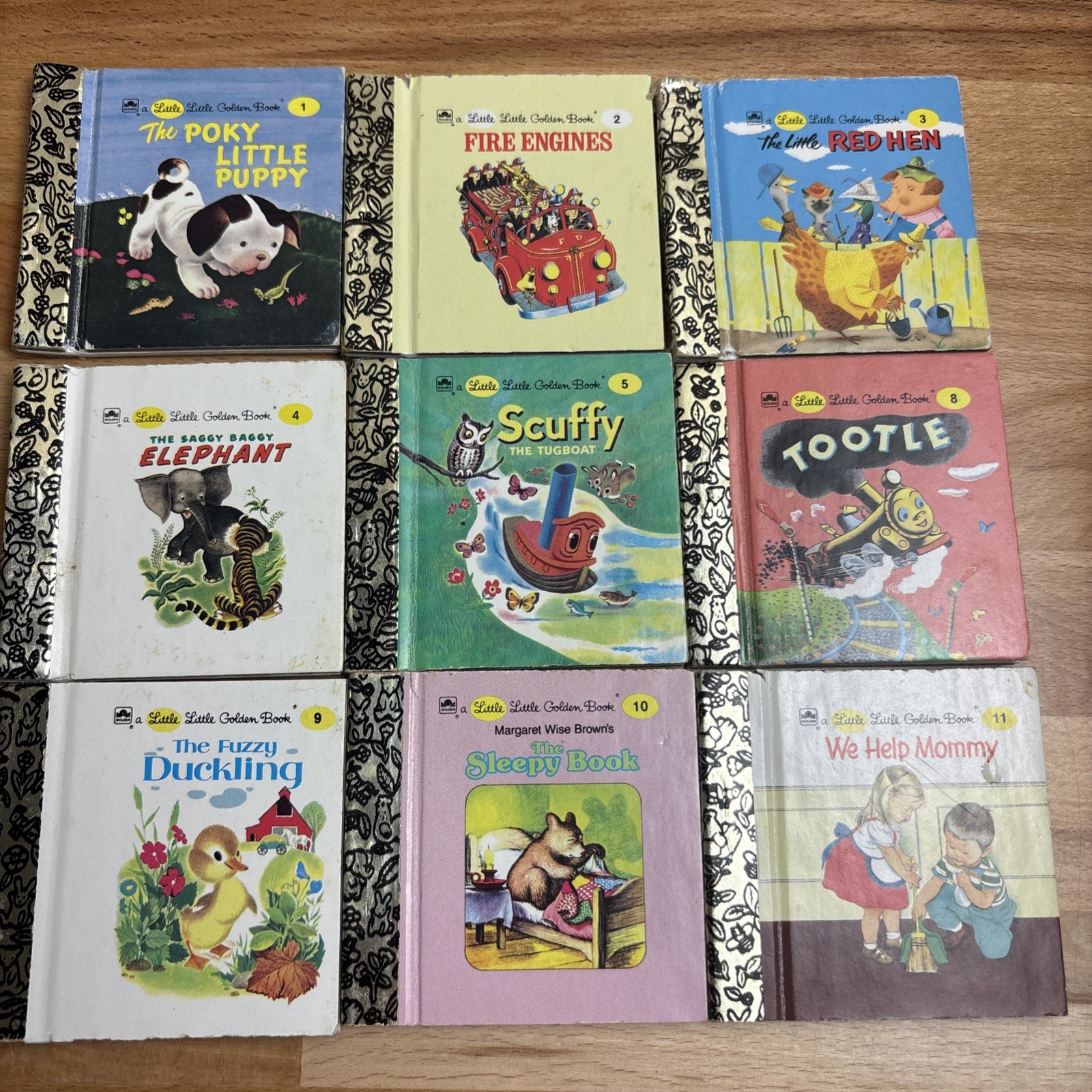 Vintage Little Little Golden Books Mini Lot Of 9