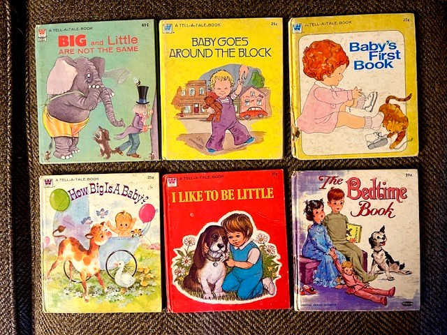 Lot of 6 vintage Tell-A-Tale Whitman picture books scrapbooking