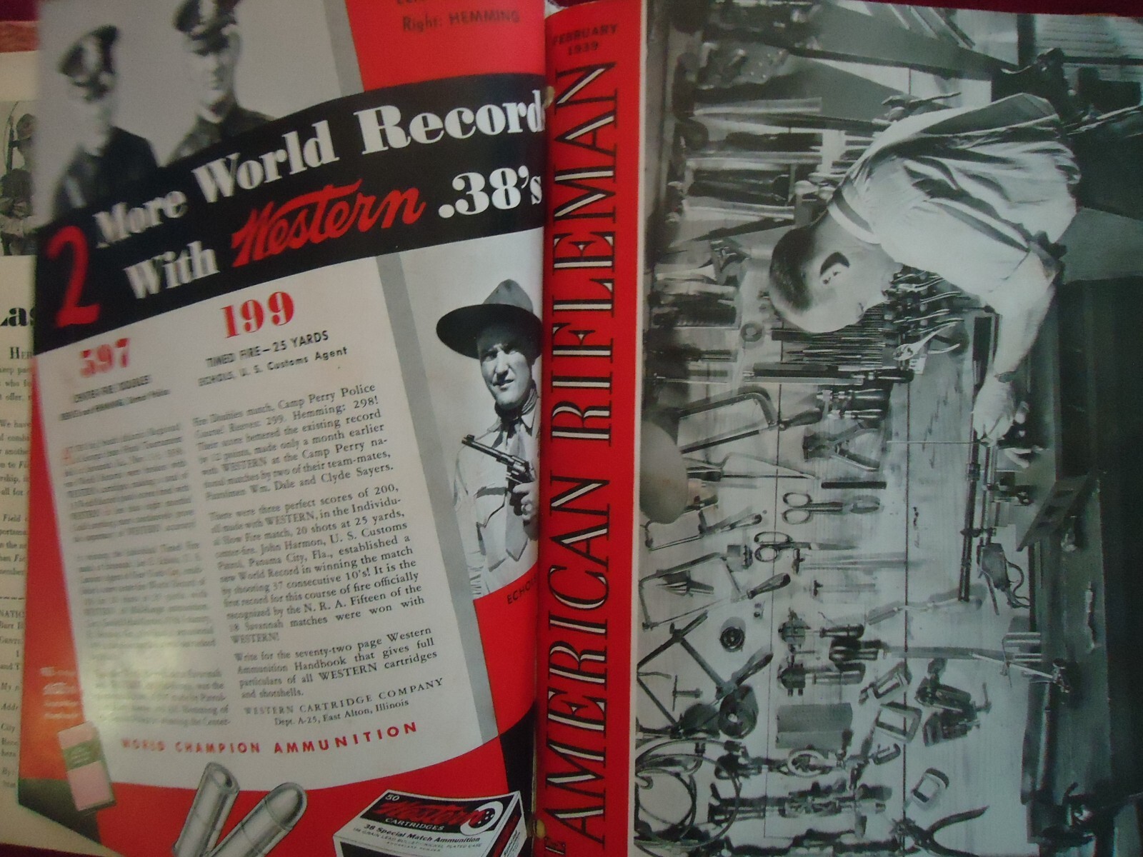 1939 NRA THE AMERICAN RIFLEMAN MAGAZINES COMPLETE SET OF 12 IN BOOK