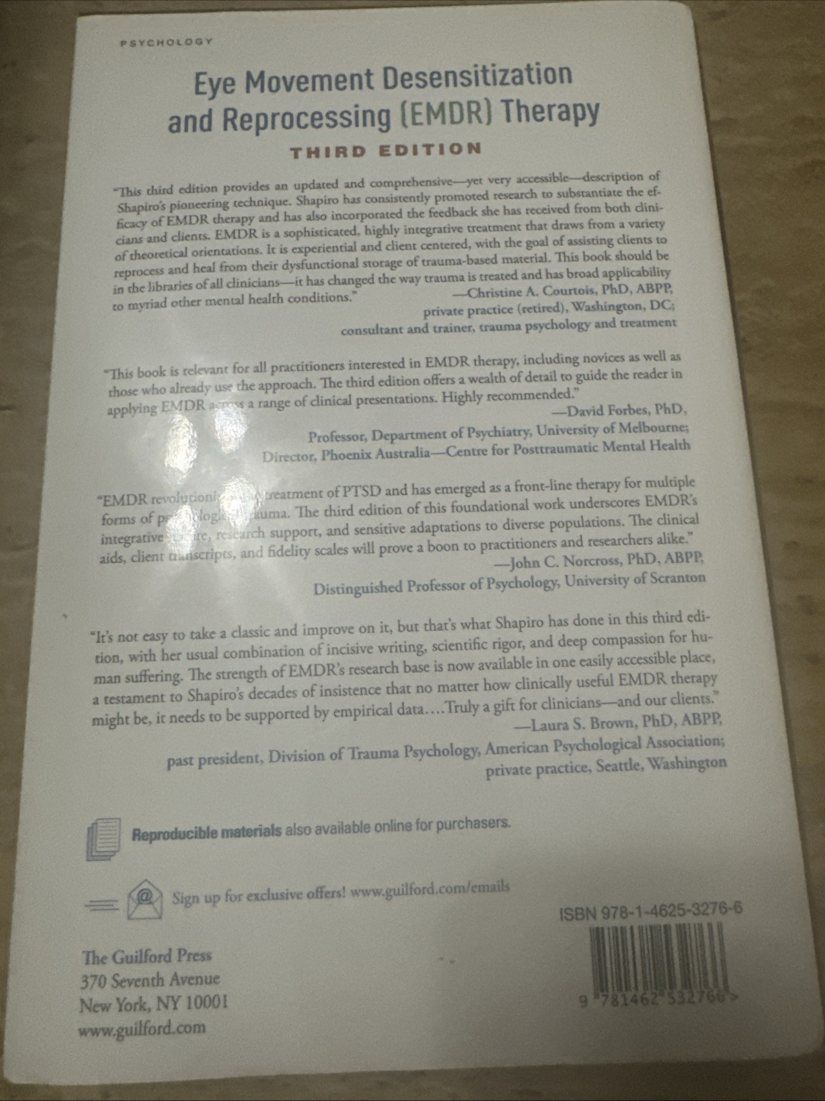 Eye Movement Desensitization and Reprocessing EMDR Therapy Basic Principles USA